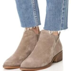 Dolce Vita Tay Taupe Suede Ankle Booties Size 10